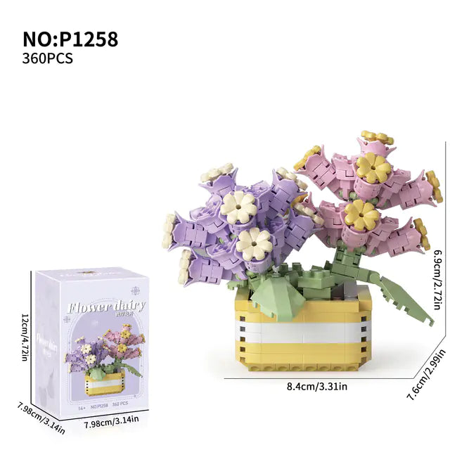 Flores decorativas em vaso