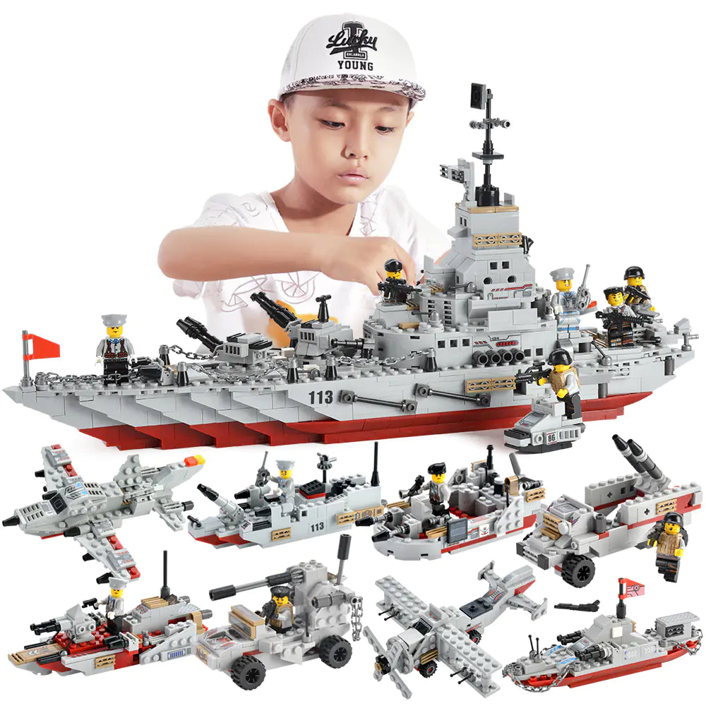 8-in-1 Military Battleship