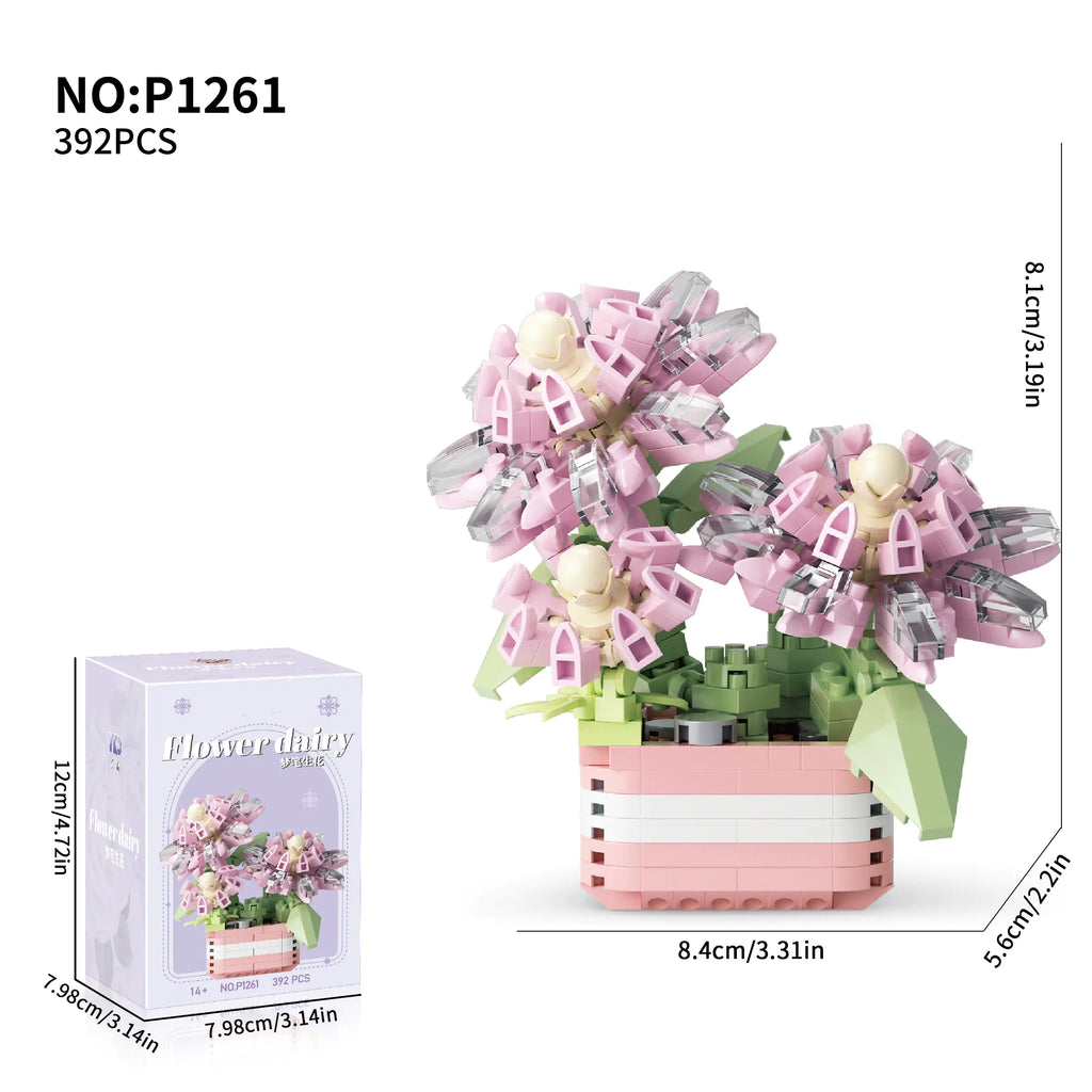 Flores decorativas em vaso