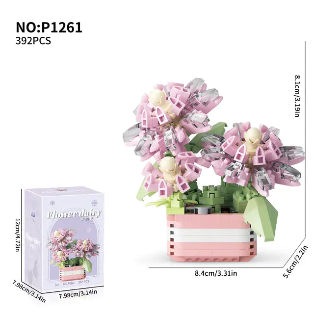 Flores decorativas em vaso